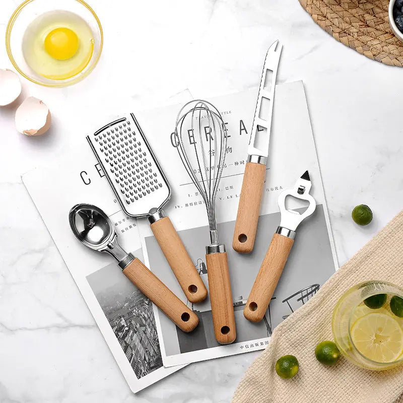 Creative Kitchen Gadget Wooden Handle 