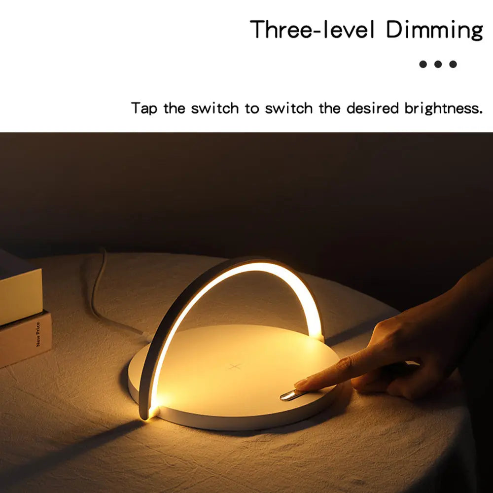 Fast Qi Wireless Charger Table Lamp 