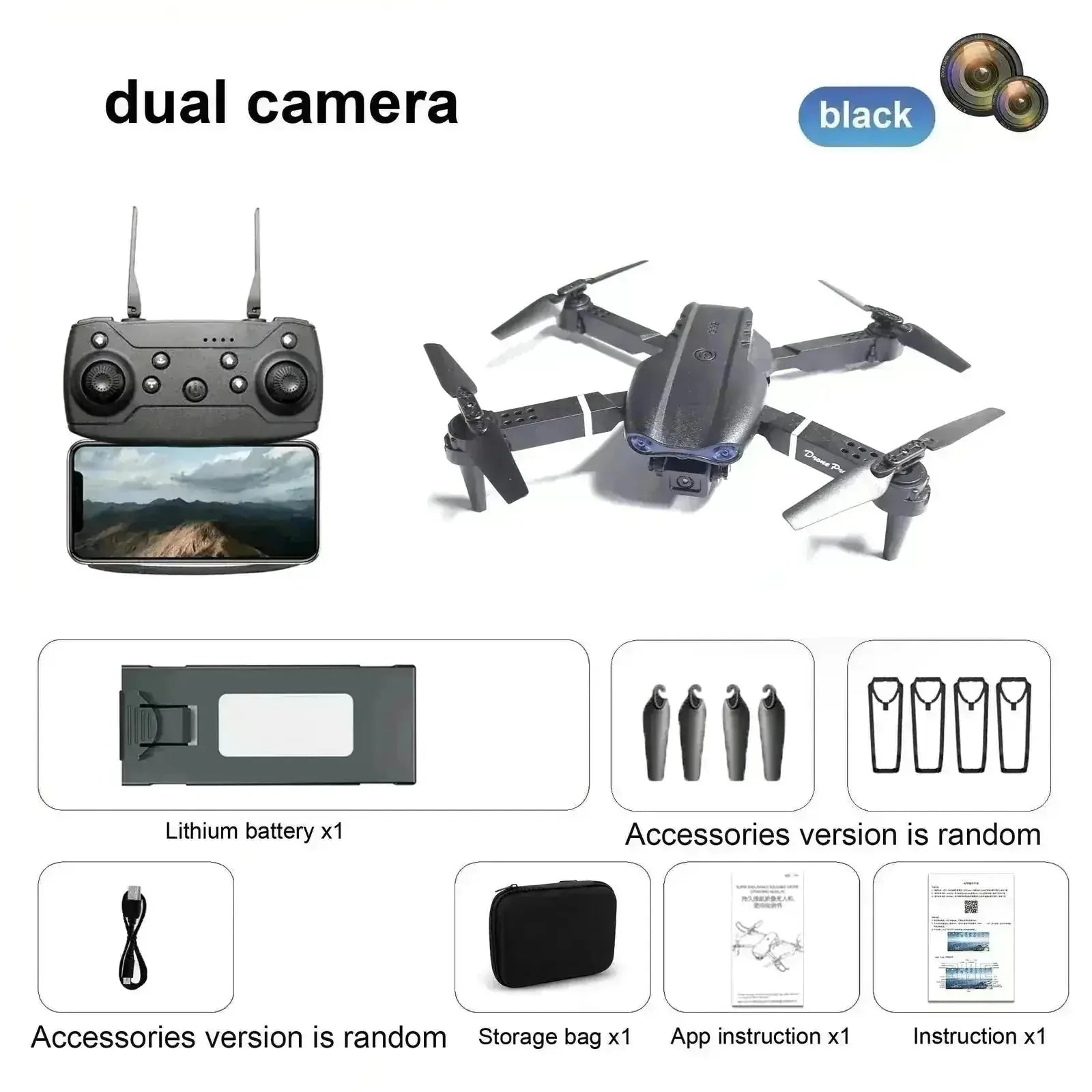 k dual camera drone | optical flow positioning system | long flight time drone | ultrasonic cleaning