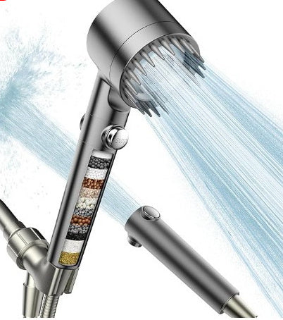 The Third Gear Adjustable Strong Supercharged Shower Head Household Bath Shower Hose Shower Head 