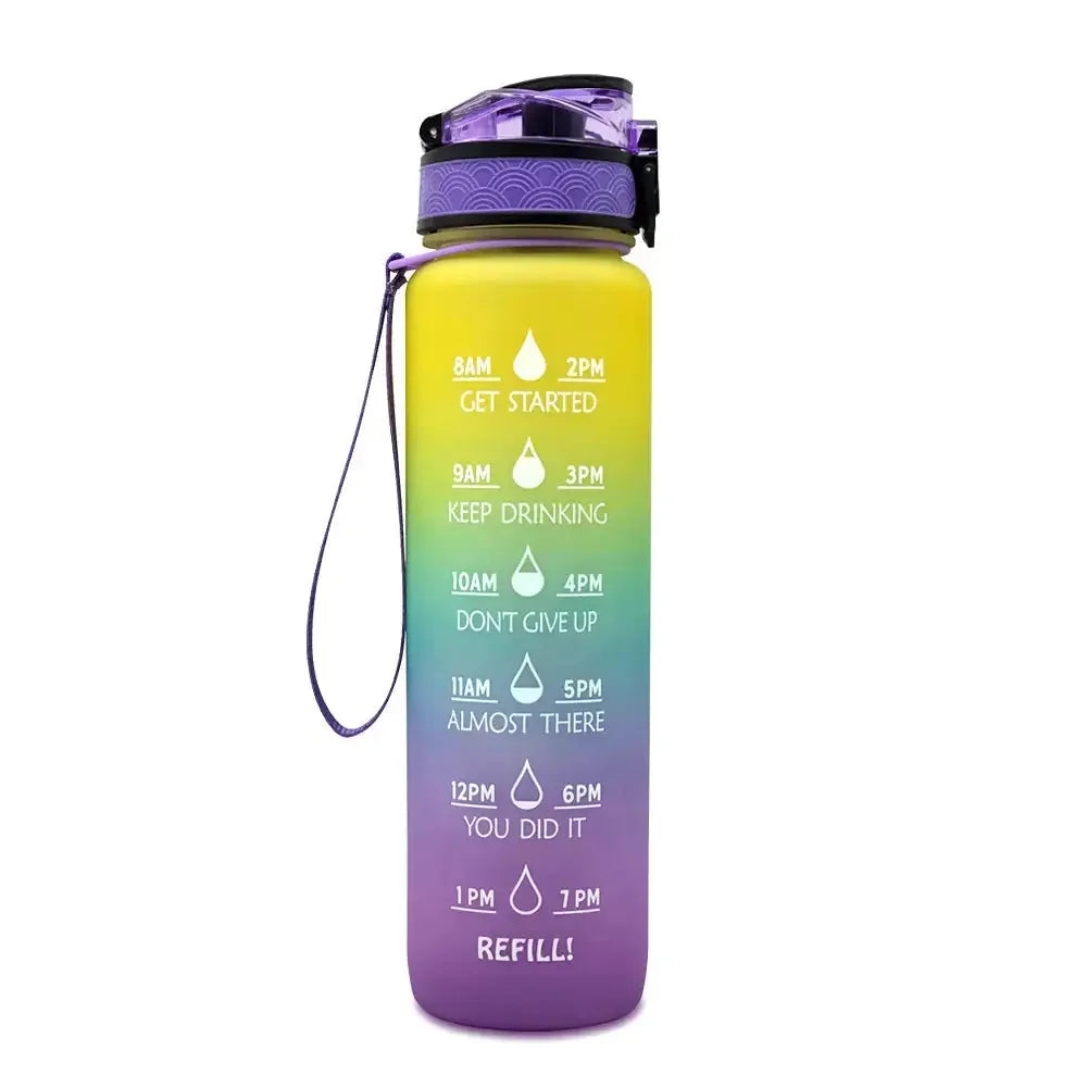 l tritan water bottle | time marker motivational bottle | bpa-free tritan material | energy saving