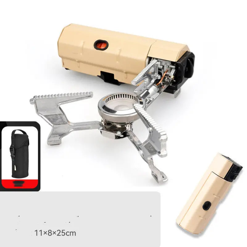 Camping Gas Stove Portable Folding Cassette Stove Outdoor Hiking BBQ Travel Cooking Grill Cooker Gas Burner Food Heating Tool Kitchen Gadgets 