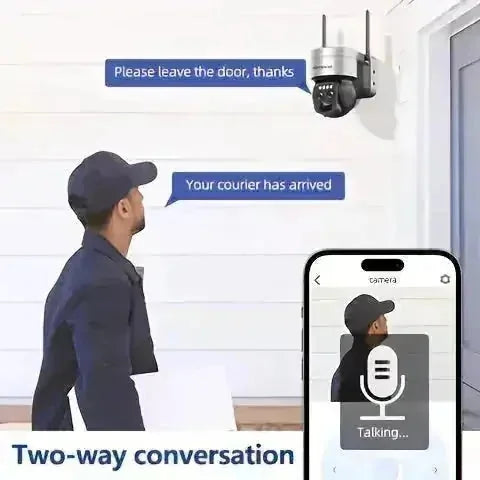 mp dual lens ptz camera | 8x hybrid zoom surveillance | ip66 waterproof outdoor camera | energy saving