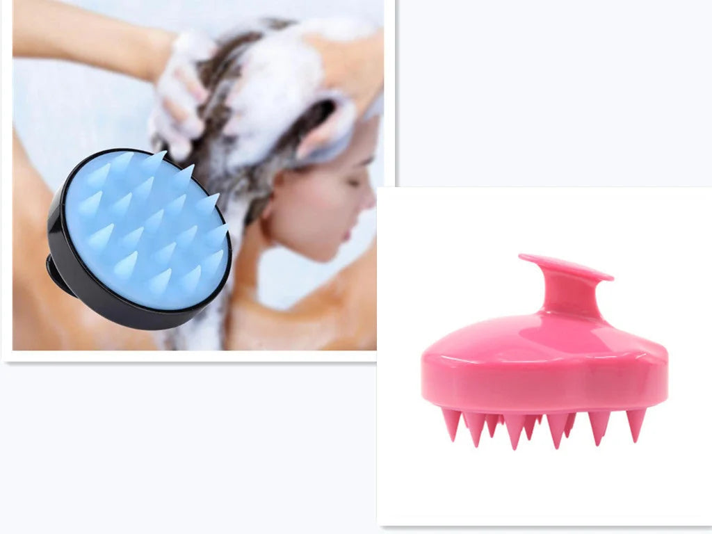 silicone scalp brush | waterproof hair massager | shower scalp scrubber | ultrasonic cleaning
