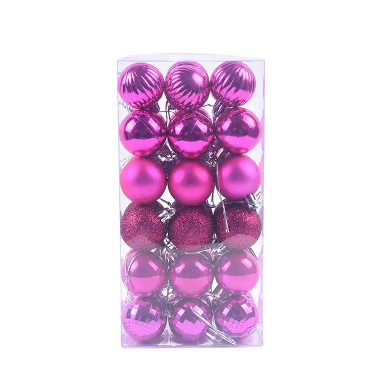 shatterproof plastic ornaments | 6cm diameter christmas baubles | indoor tree decorating | ultrasonic cleaning