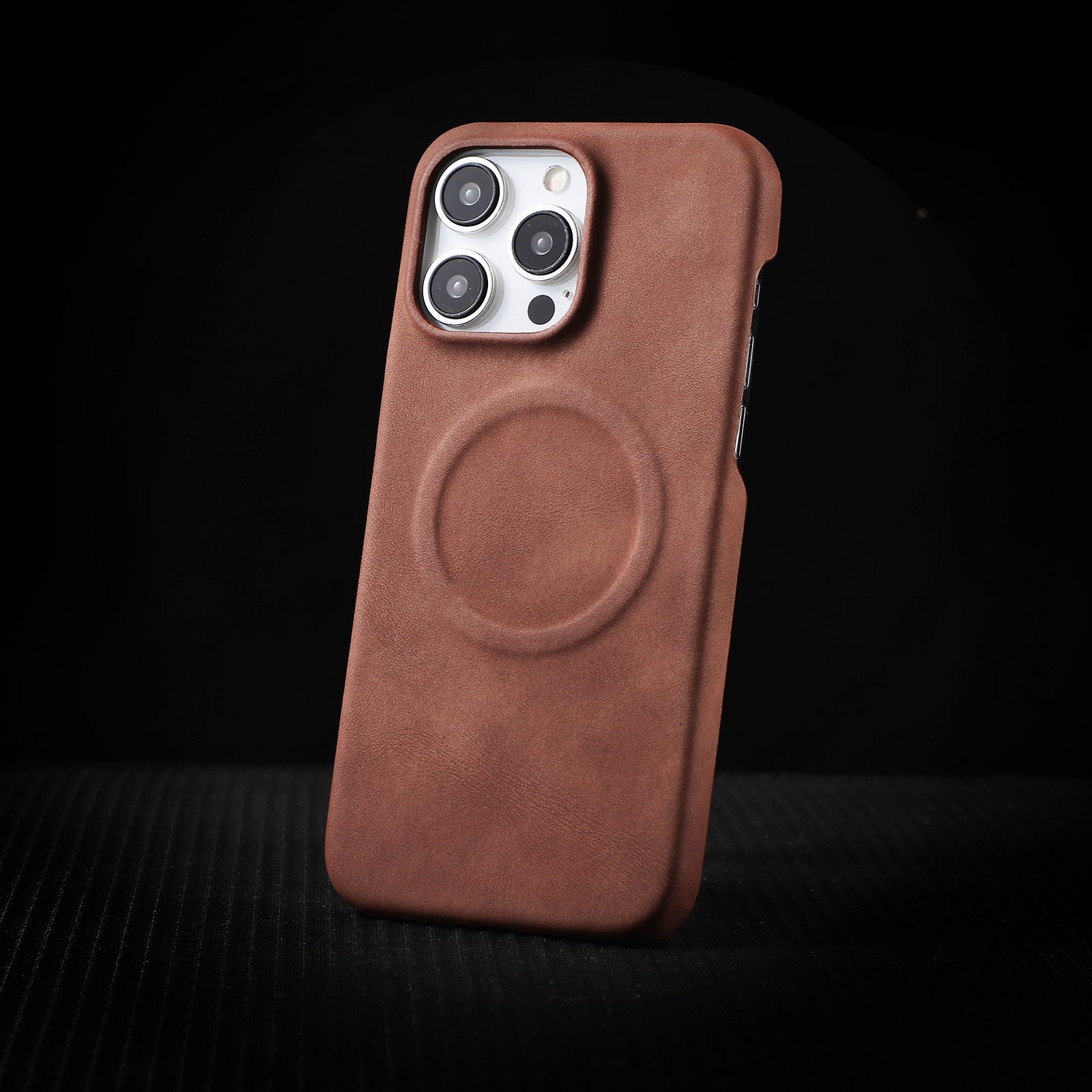 Skin-sensitive Sheepskin Magnetic Phone Case Drop-resistant Protective Cover 
