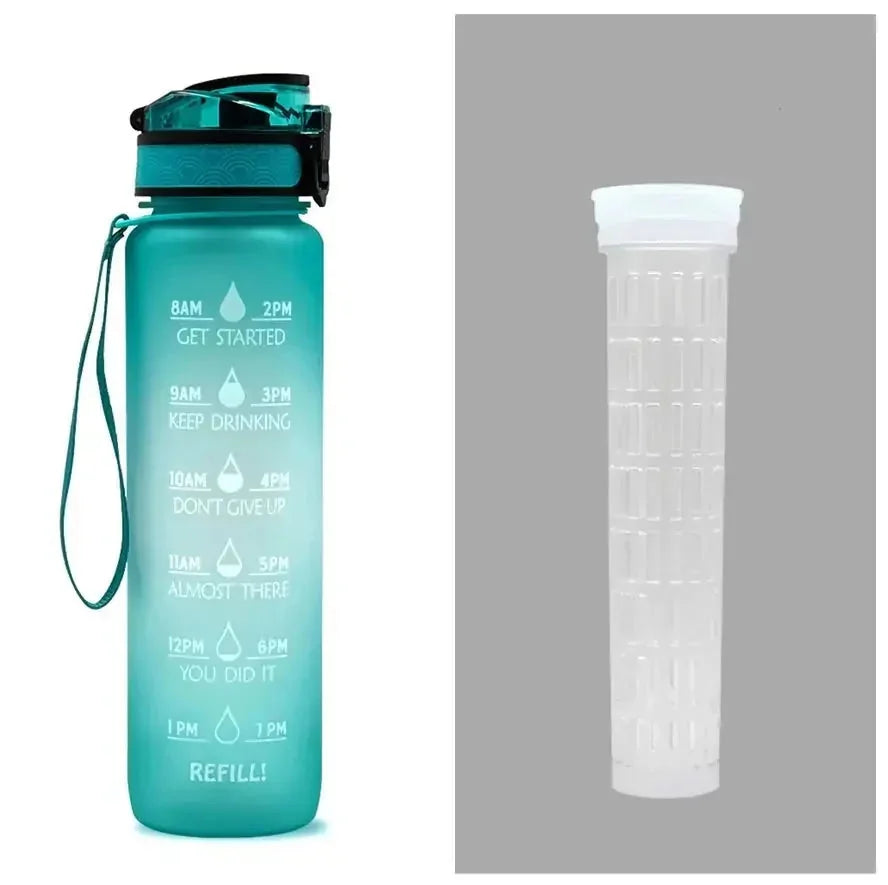 1000ml capacity motivational bottle | leakproof sports water bottle | gym and fitness hydration bottle | ultrasonic cleaning