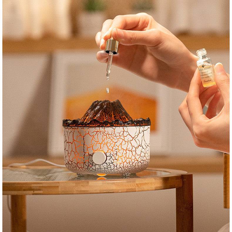 New Creative Volcano Humidifier Aromatherapy Machine Spray Jellyfish Air Flame Humidifier Diffuser 