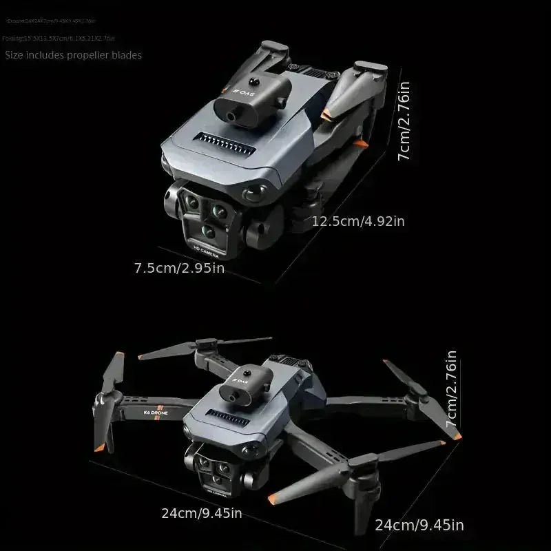 foldable drone with 5 cameras | customizable flight path drone | long flight time quadcopter | energy saving
