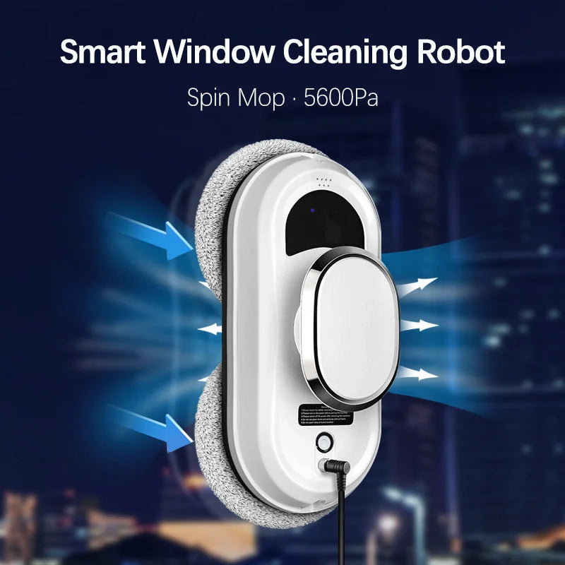 high-suction window cleaning robot | 5600pa strong suction power | automatic glass cleaning robot | energy saving