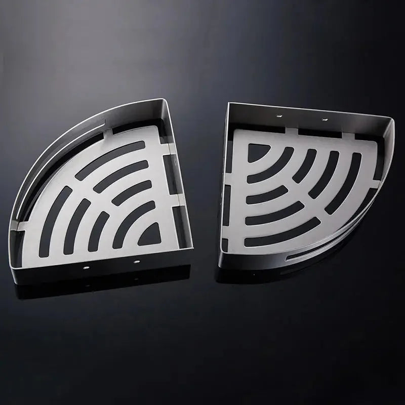 rust-resistant stainless steel | heavy-duty corner shelf | adjustable bathroom organizer | ultrasonic cleaning