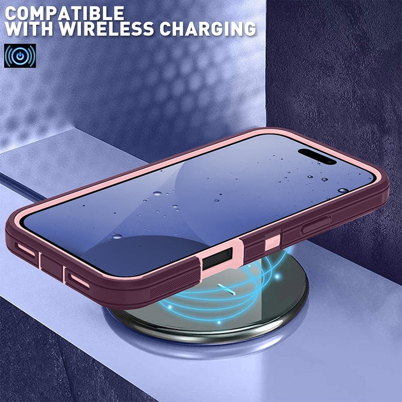 Applicable To New 17promax Three-proof Robot Solid Color Phone Case 