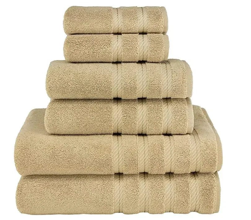 ultra-absorbent cotton towel set | 600 gsm heavy weight bath towels | quick-dry bathroom towels | energy saving