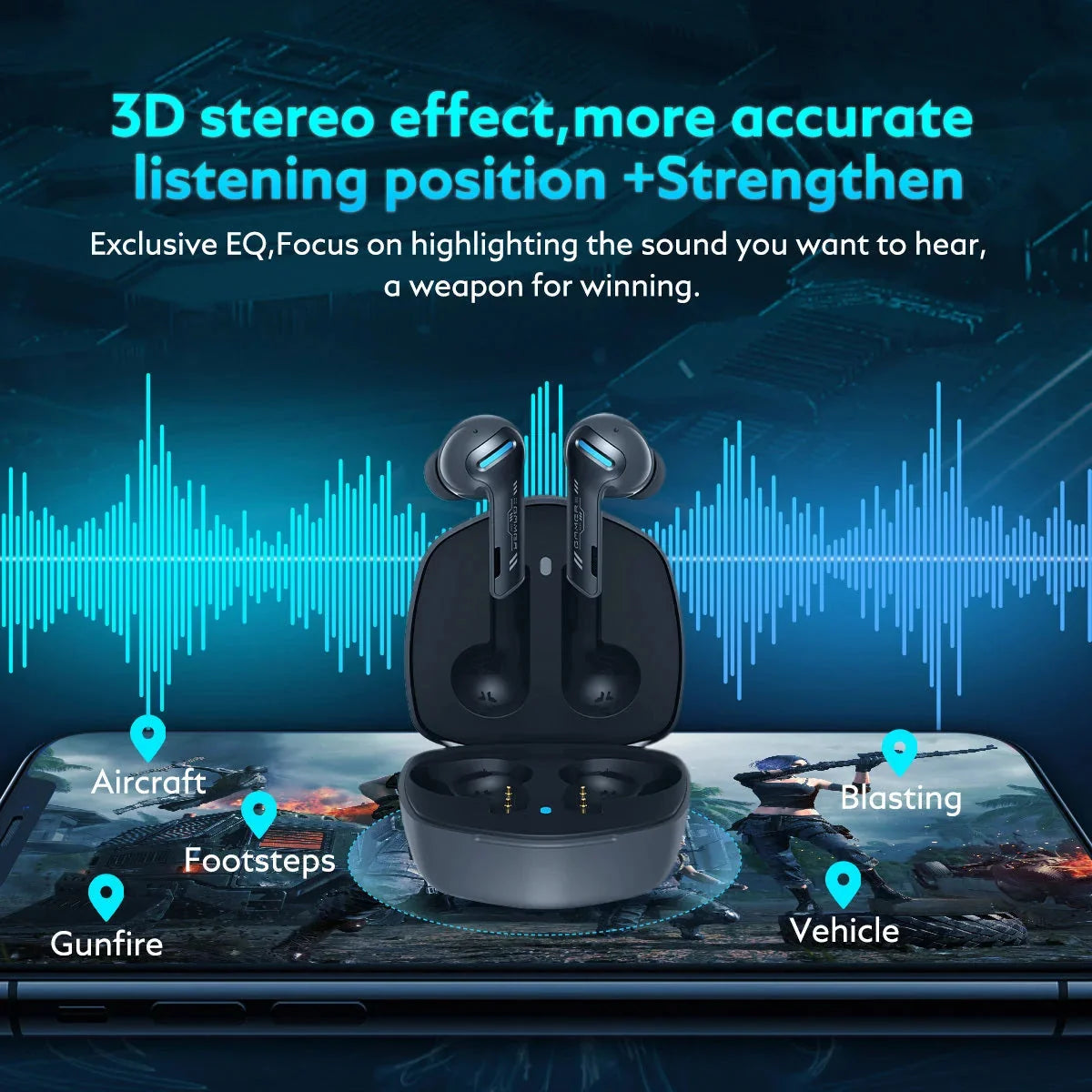 low-latency gaming earbuds | wireless gaming headset | noise cancelling for gaming | ultrasonic cleaning