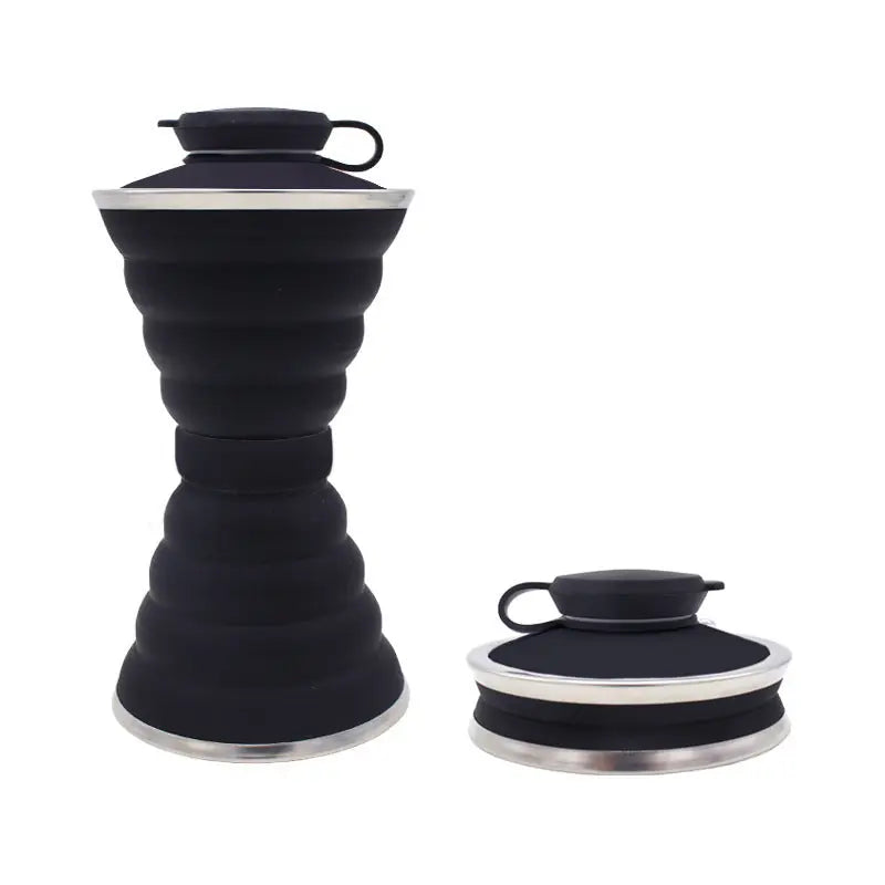 500ML Silicone Water Bottle Cup Foldable Leak Proof Portable Sports Travel Water Bottles For Outdoor Travel Gym Hiking Reuseable Kitchen Gadgets 