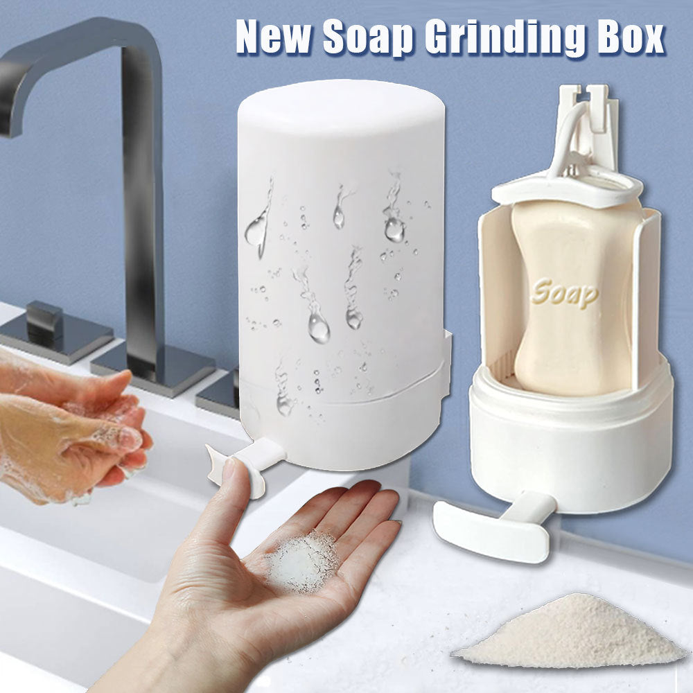 Soap Grinder Dispenser Soap Box Wall Mounted Dry Organizer Box Soap Powder Grinding Box For Restaurant Kitchen Office Gyms Hotel 