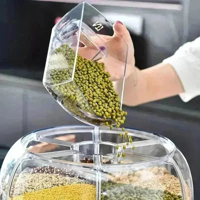 large capacity rice dispenser | airtight food storage container | kitchen organization solutions | ultrasonic cleaning