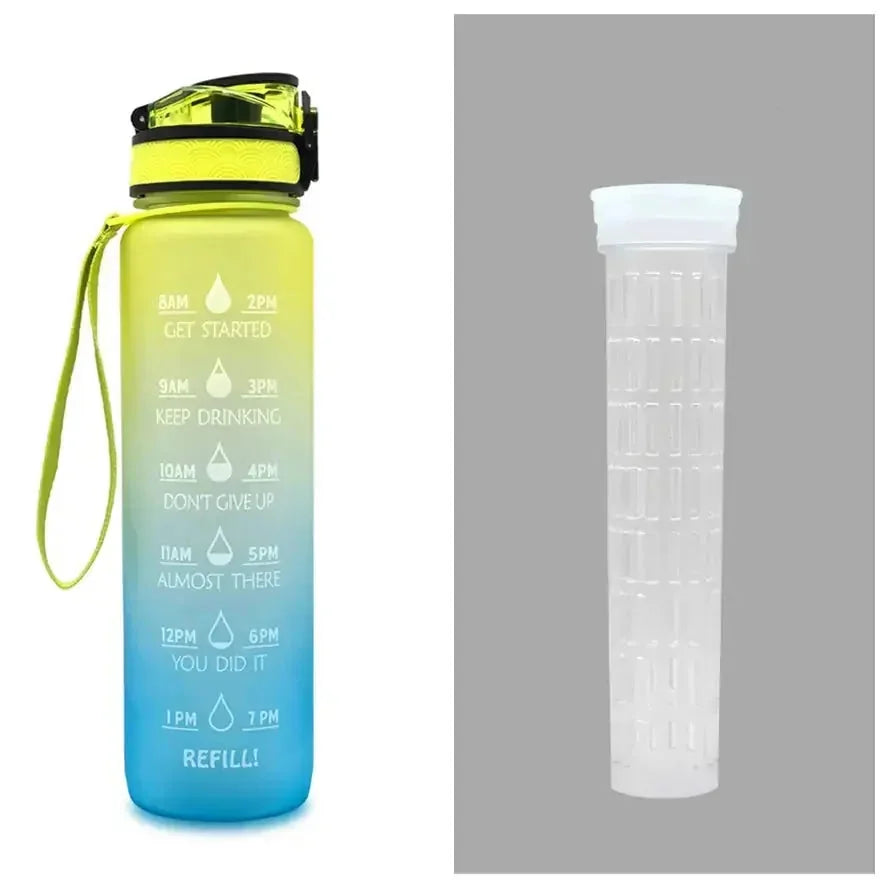 1000ml capacity motivational bottle | leakproof sports water bottle | gym and fitness hydration bottle | energy saving