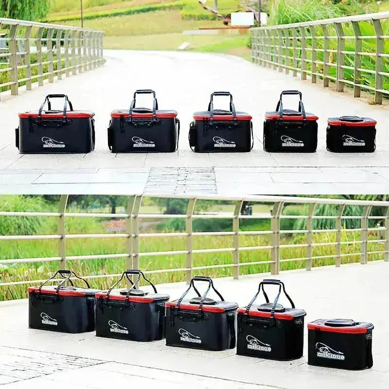 thickened eva construction | waterproof fishing bag | foldable live well | ultrasonic cleaning