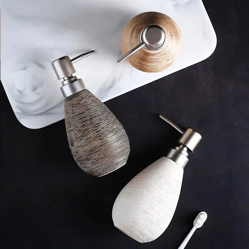 ceramic soap dispenser | wall-mounted shower gel bottle | bathroom lotion dispenser | energy saving