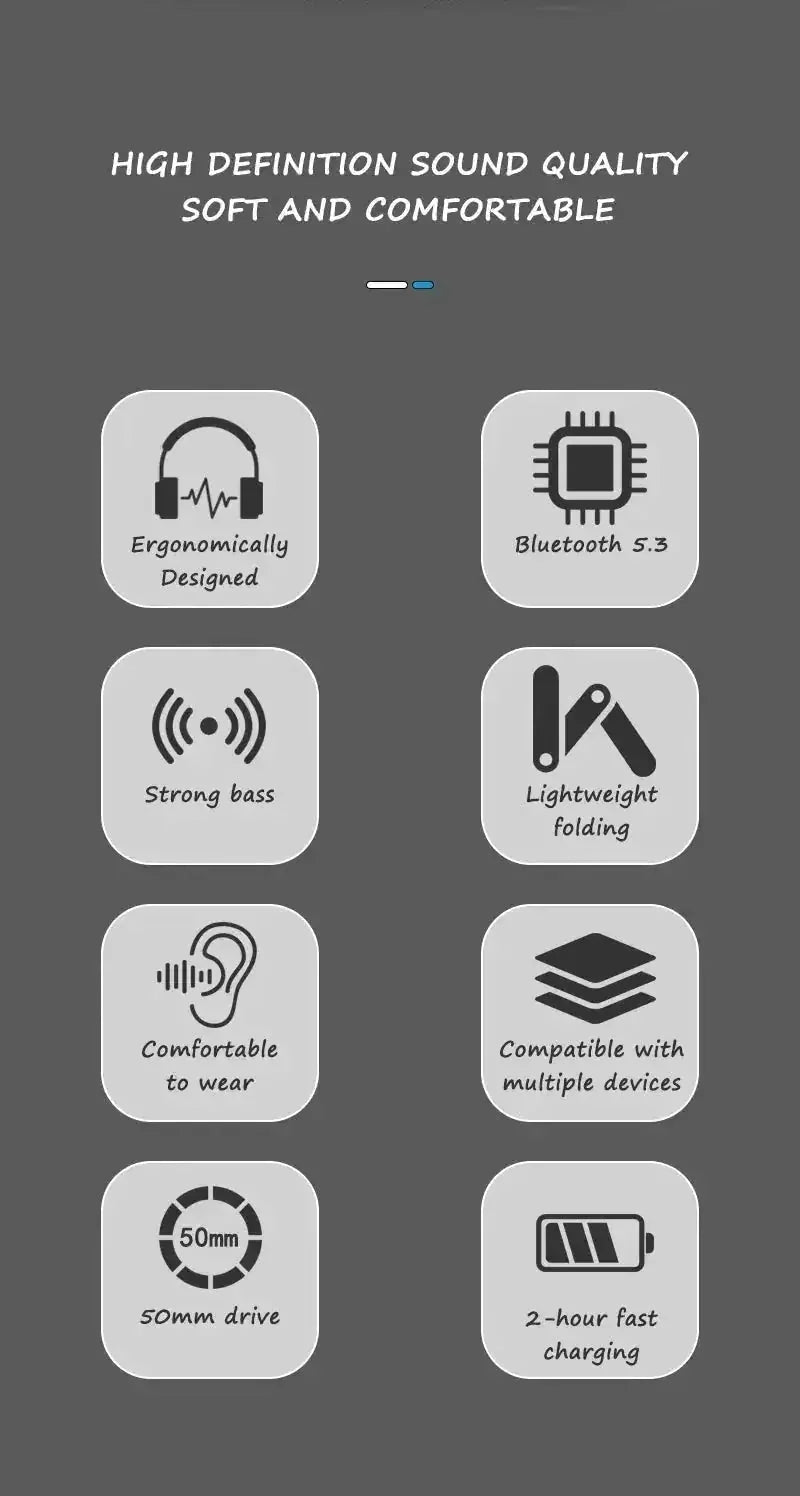 lightweight construction | 40mm drivers | over-ear headphones | ultrasonic cleaning