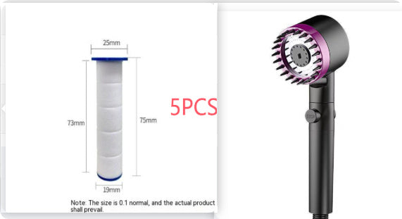 The Third Gear Adjustable Strong Supercharged Shower Head Household Bath Shower Hose Shower Head 