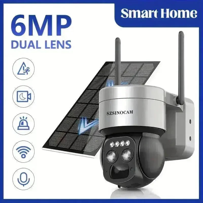 mp dual lens ptz camera | 8x hybrid zoom surveillance | ip66 waterproof outdoor camera | energy saving