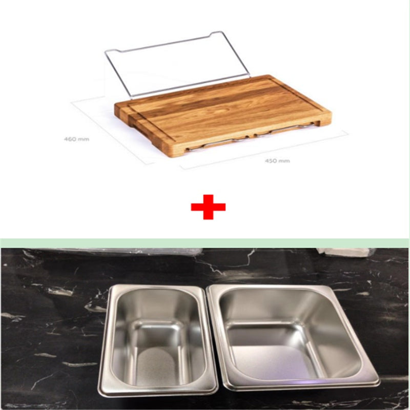 Vegetable Kitchen Cutting Board With Trays Storage Box Smooth Multifunction Practical Fruit Meat Bamboo Food Chopping Board 