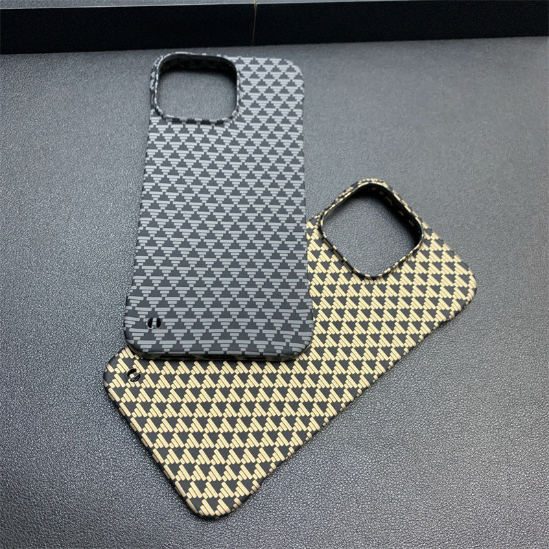 Frameless Triangle Source Pattern Ultra-thin Half Pack Phone Case 