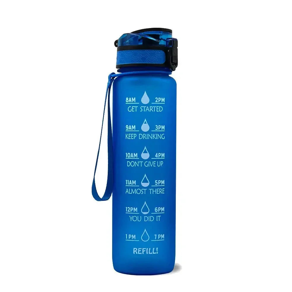 1000ml capacity motivational bottle | leakproof sports water bottle | gym and fitness hydration bottle | energy saving