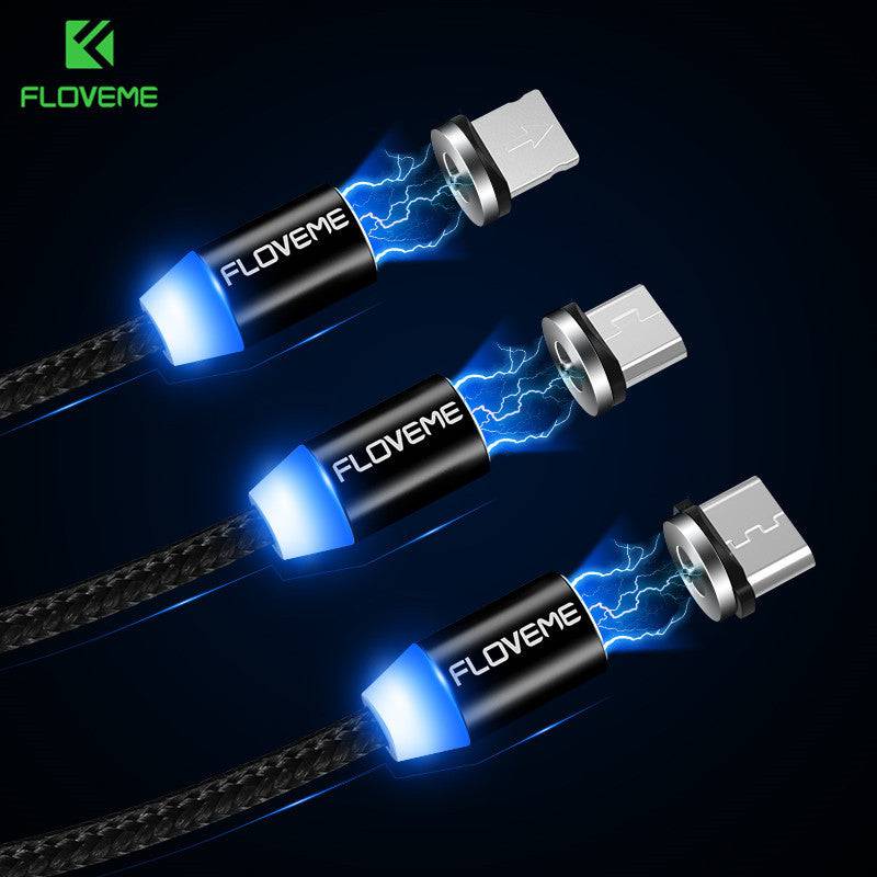 Compatible with Apple, Magnetic Micro USB Cable For Android and IOS Devices 