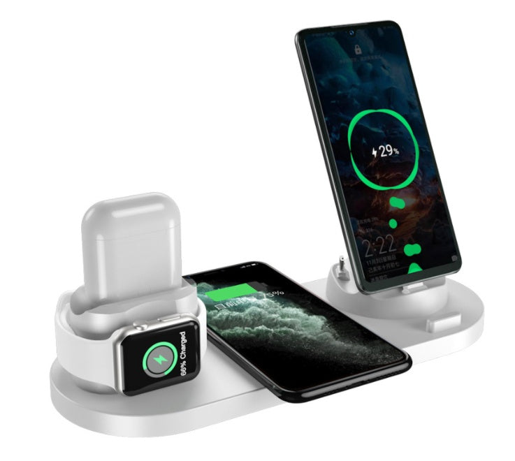 Wireless Charger For IPhone Fast Charger For Phone Fast Charging Pad For Phone Watch 6 In 1 Charging Dock Station 