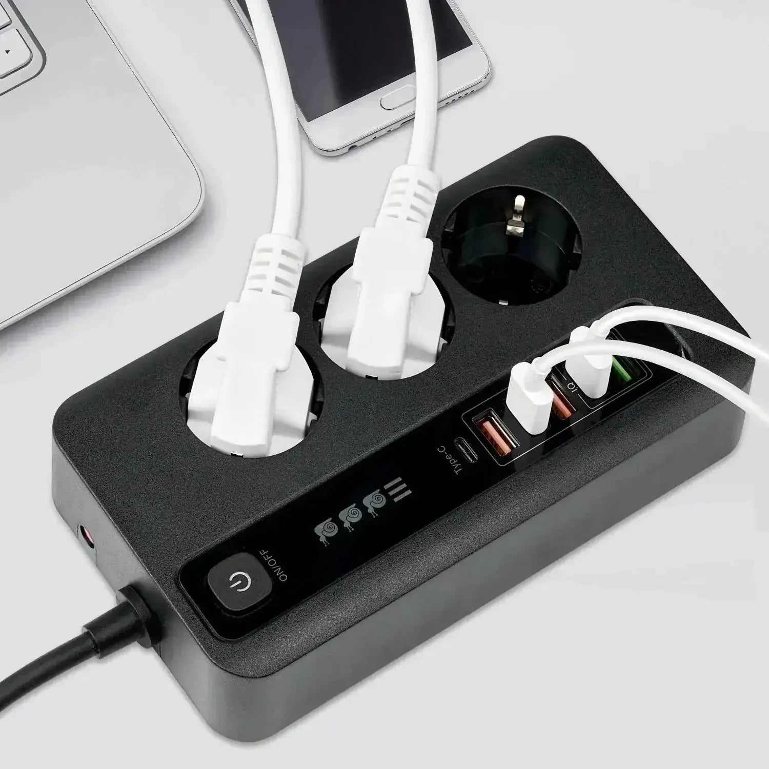 5v 34a power supply | 3 outlet surge protector | home charging station | energy saving