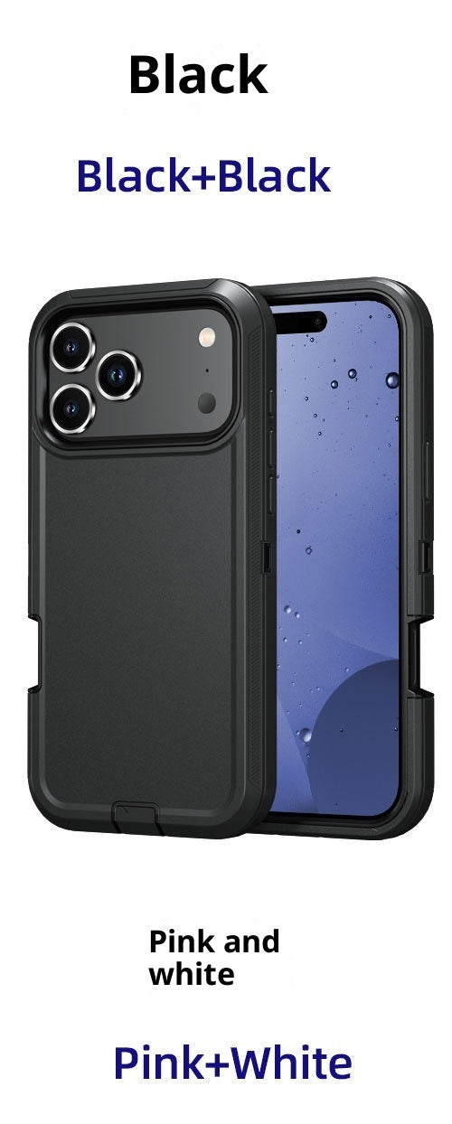 Applicable To New 17promax Three-proof Robot Solid Color Phone Case 