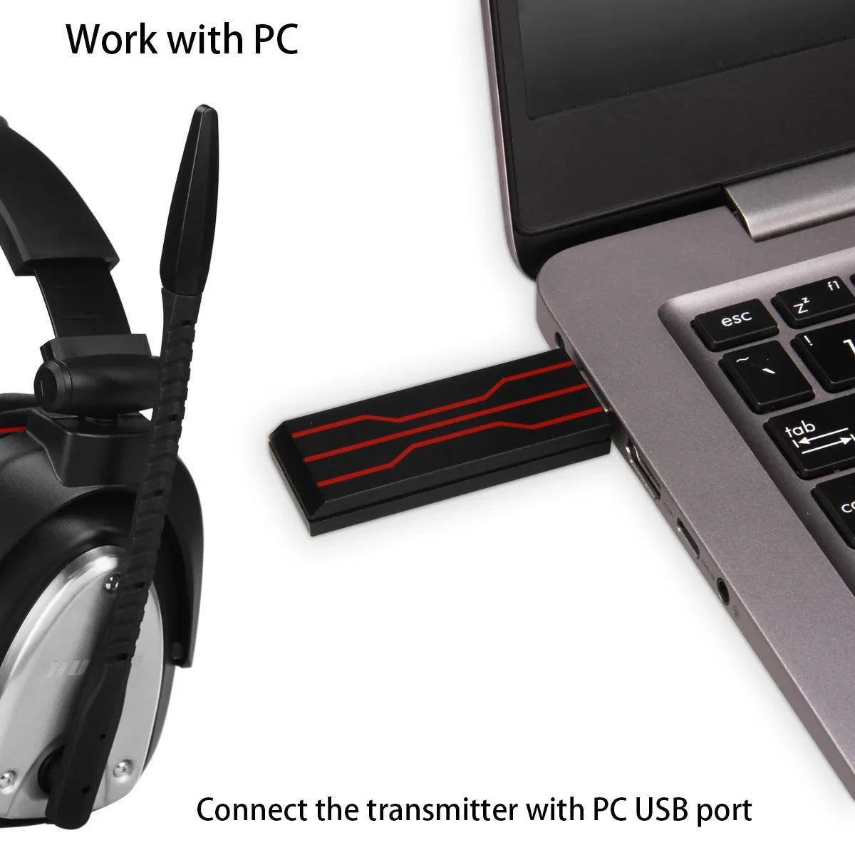 wireless gaming headset with mic | noise canceling headphones | long battery life headset | energy saving