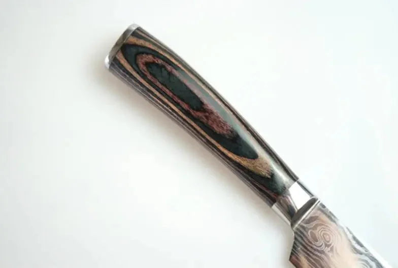 stainless-steel chef knife set | heavy-duty cooking knives | 8-piece knife set with sharpener | ultrasonic cleaning