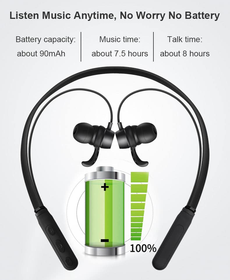 Magnetic Stereo Wireless Bluetooth Headphone 