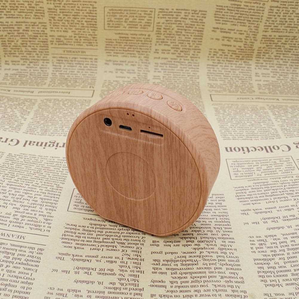 Mini Wood Bluetooth Speaker Portable Outdoor Wireless Support AUX TF 