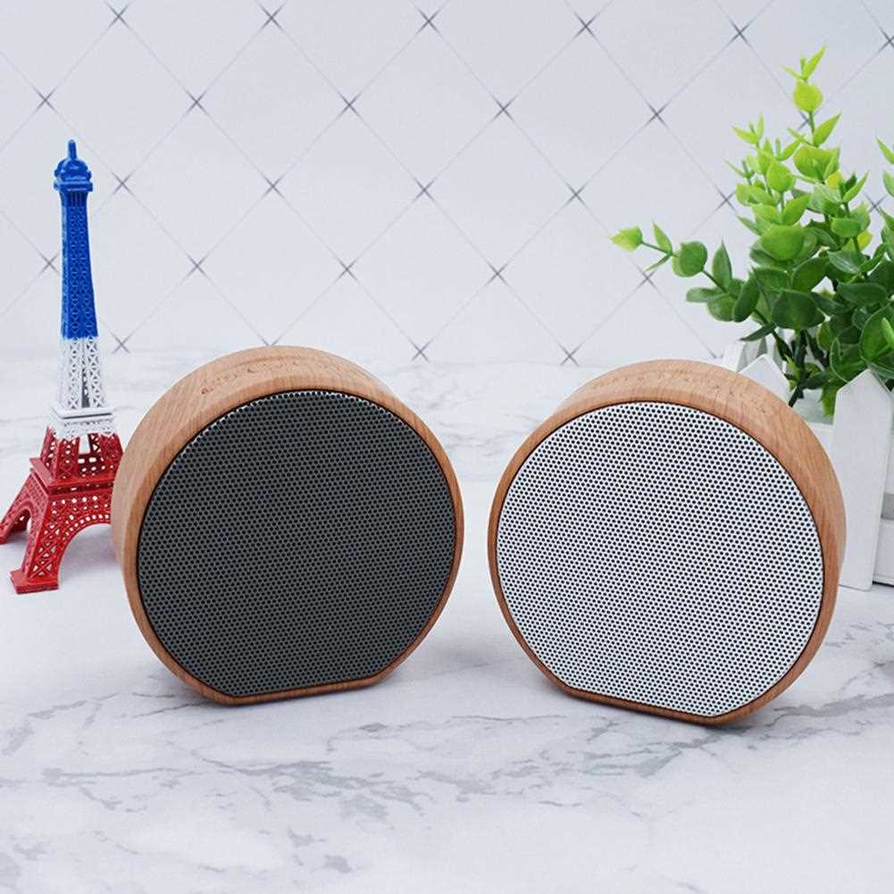 Mini Wood Bluetooth Speaker Portable Outdoor Wireless Support AUX TF 