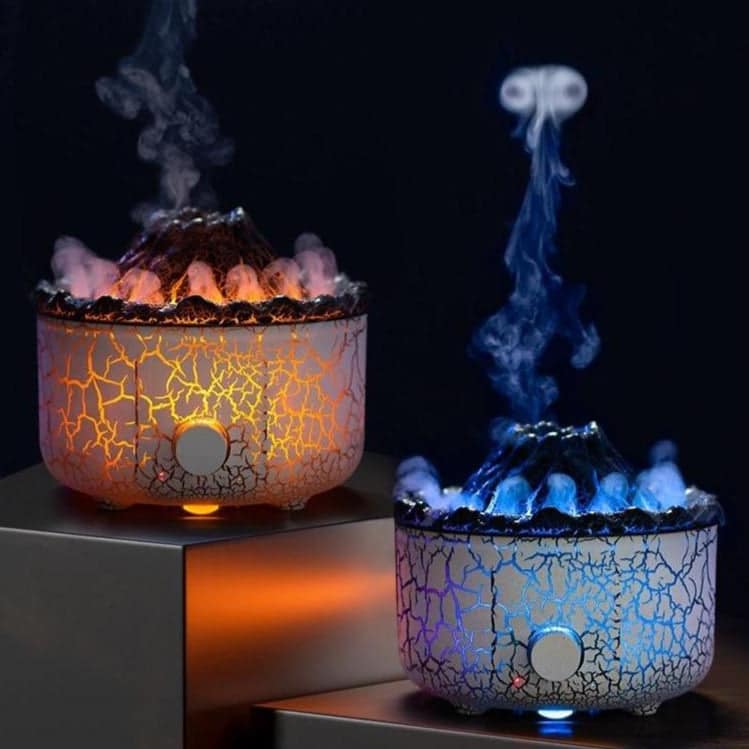 New Creative Volcano Humidifier Aromatherapy Machine Spray Jellyfish Air Flame Humidifier Diffuser 