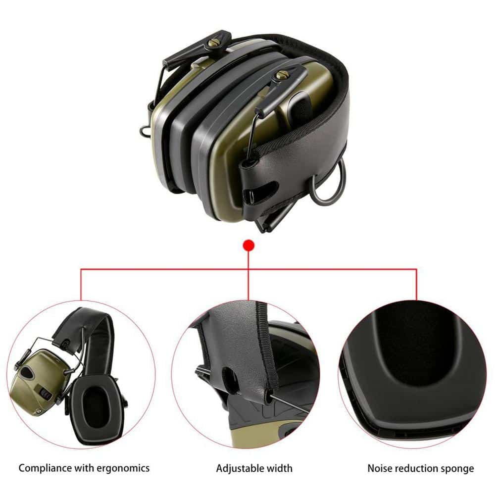 Outdoor shooting noise reduction earmuffs 