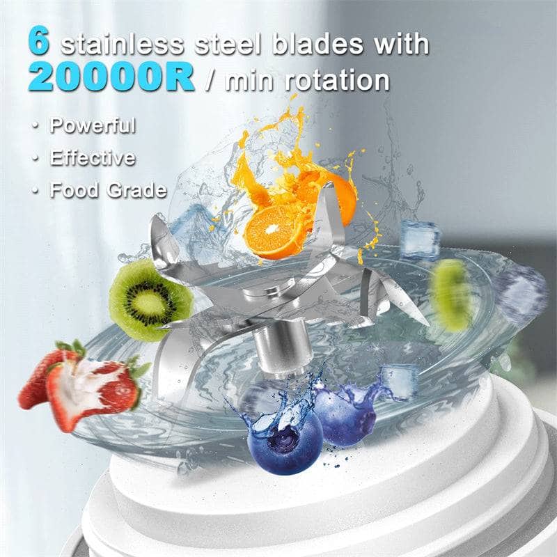 Portable Blender Juicer Personal Size Blender For Shakes And Smoothies With 6 Blade Mini Blender Kitchen Gadgets 