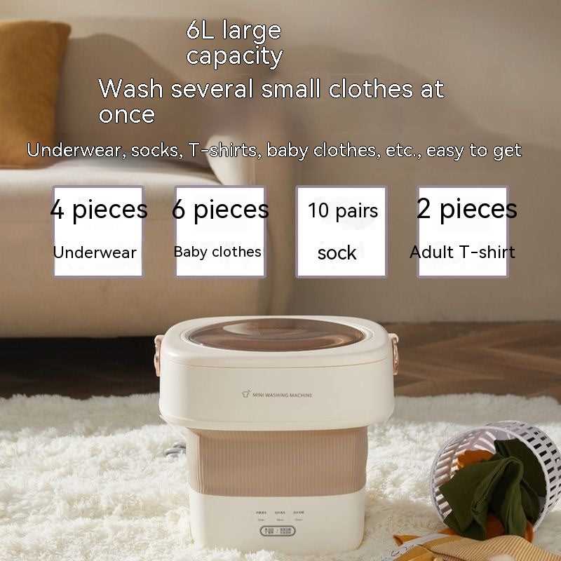 Portable Folding Small Underwear Socks Portable Washing Machine 