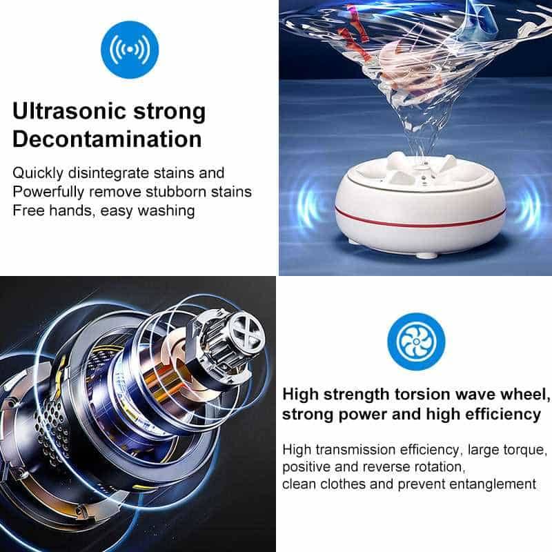 Portable Turbine Mini Washing Machine 