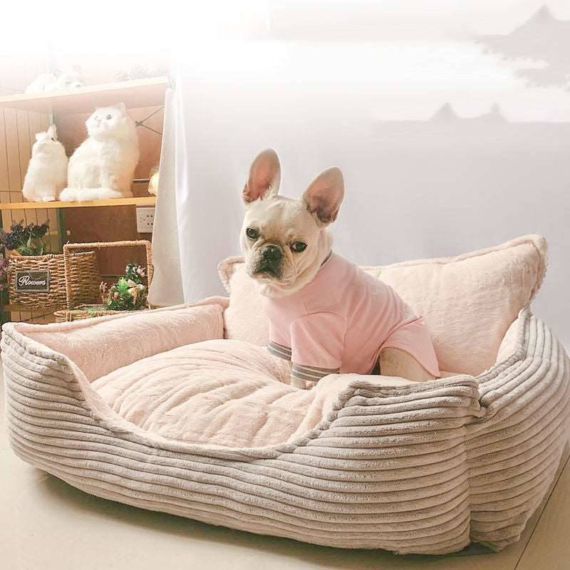 Removable And Washable Plush Warm Pet Kennel Dog Bed  