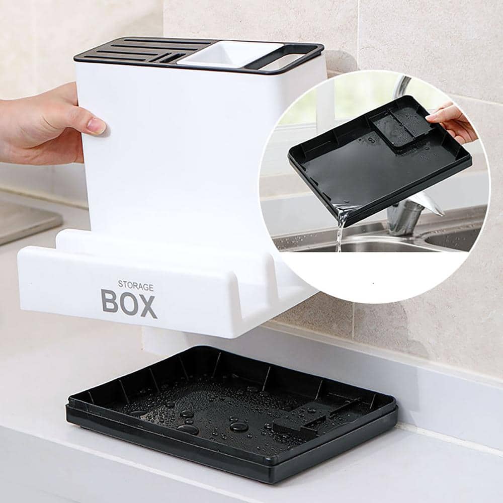 Tableware Storage Holders Kitchen Knife Plastic Storages Racks for Kitchen  Convenience Cabinet 