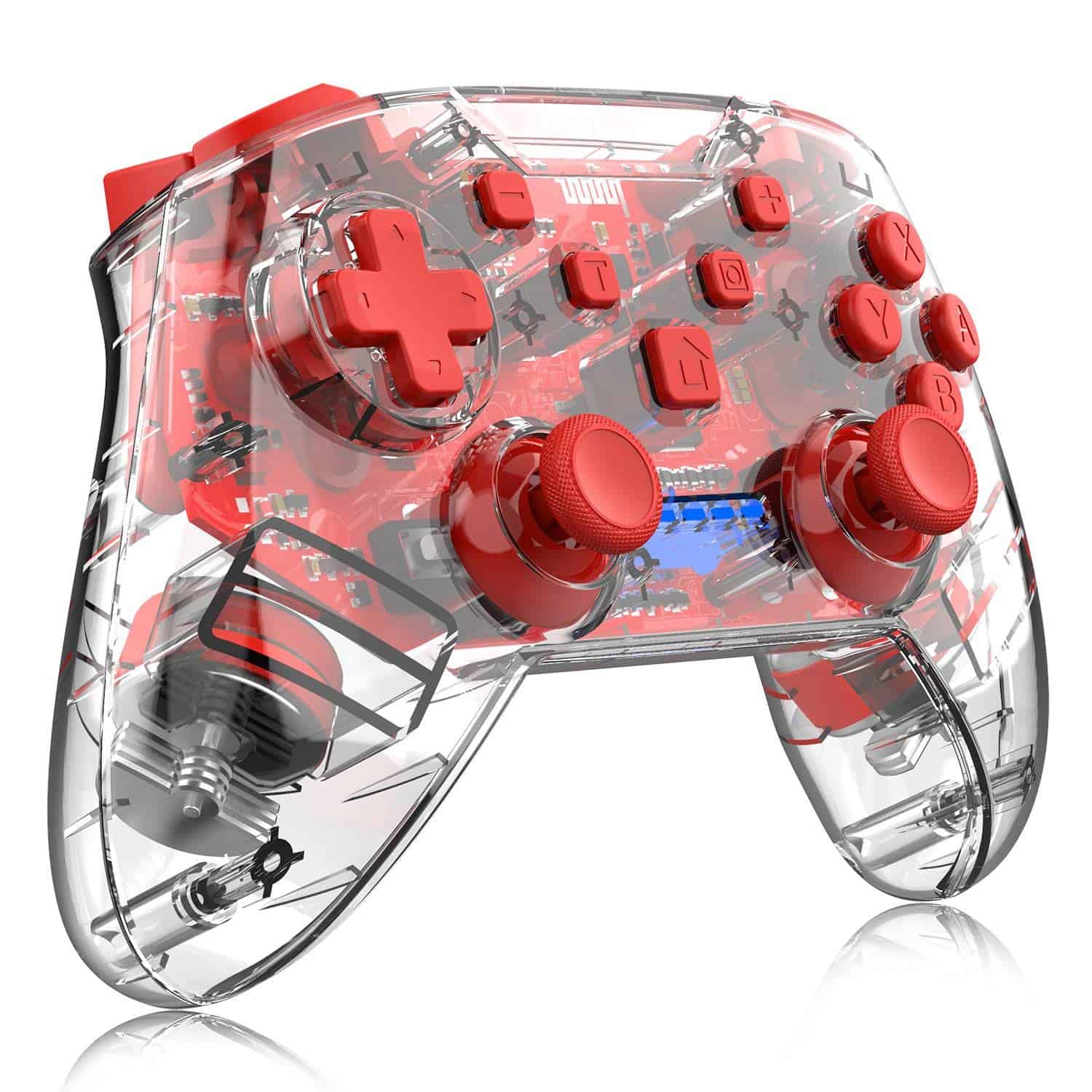 Wireless Wake-up Burst SwitchPRO Bluetooth Transparent Lighted Gamepad 