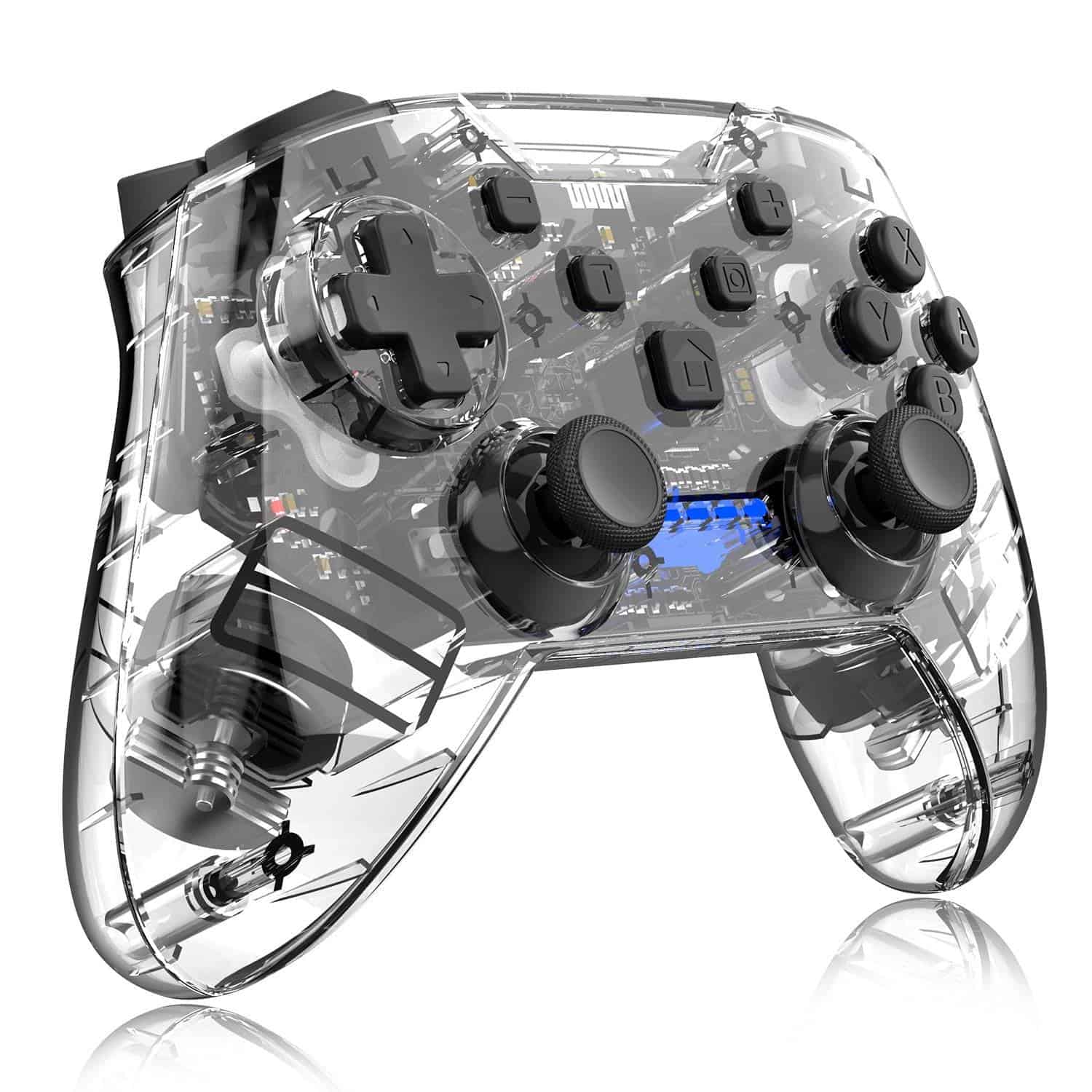 Wireless Wake-up Burst SwitchPRO Bluetooth Transparent Lighted Gamepad 