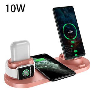 Wireless Charger For IPhone Fast Charger For Phone Fast Charging Pad For Phone Watch 6 In 1 Charging Dock Station 