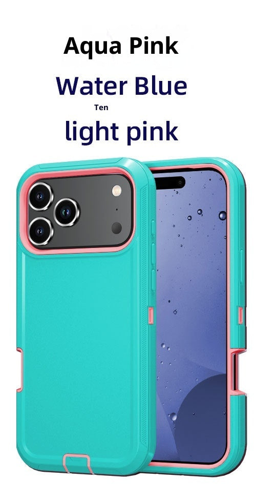 Applicable To New 17promax Three-proof Robot Solid Color Phone Case 